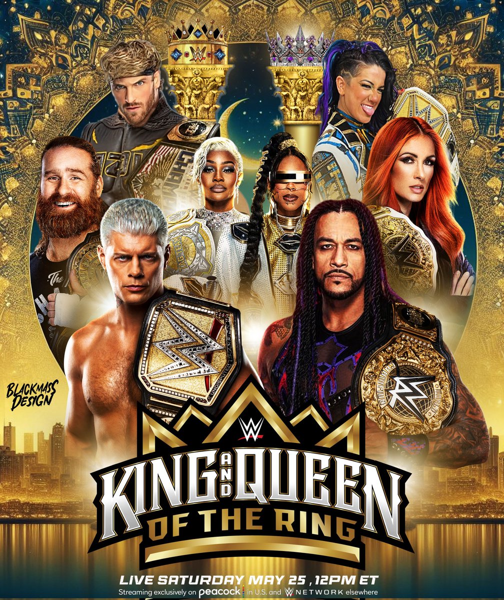 #KingOfTheRing #QueenOfTheRing poster #Jeddah #WWE 
@luchalibreonlin @WWEGP