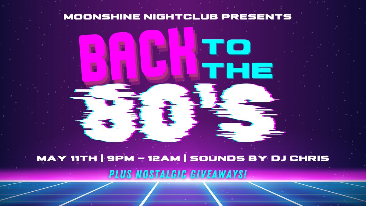 Oh we are so back... Back to The 80's!! 🥳

Come join the first of our summer throwback parties this weekend on May 11th for a night you won't want to miss out on! #Throwback #Party #DowntownFremont