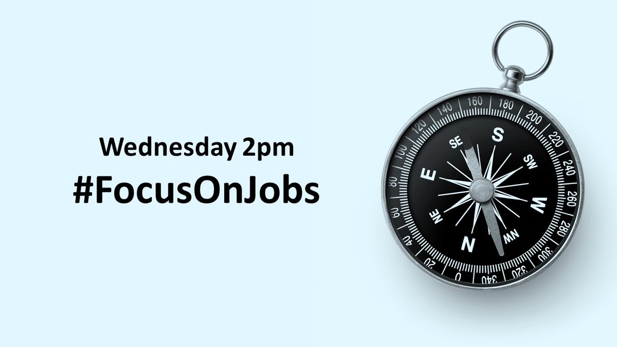 Every Wednesday is our #FocusOnJobs feature, where we will be dedicating 90 minutes to jobs from a specific sector each week. Join us this Wednesday at 2pm for #HospitalityJobs 🕑