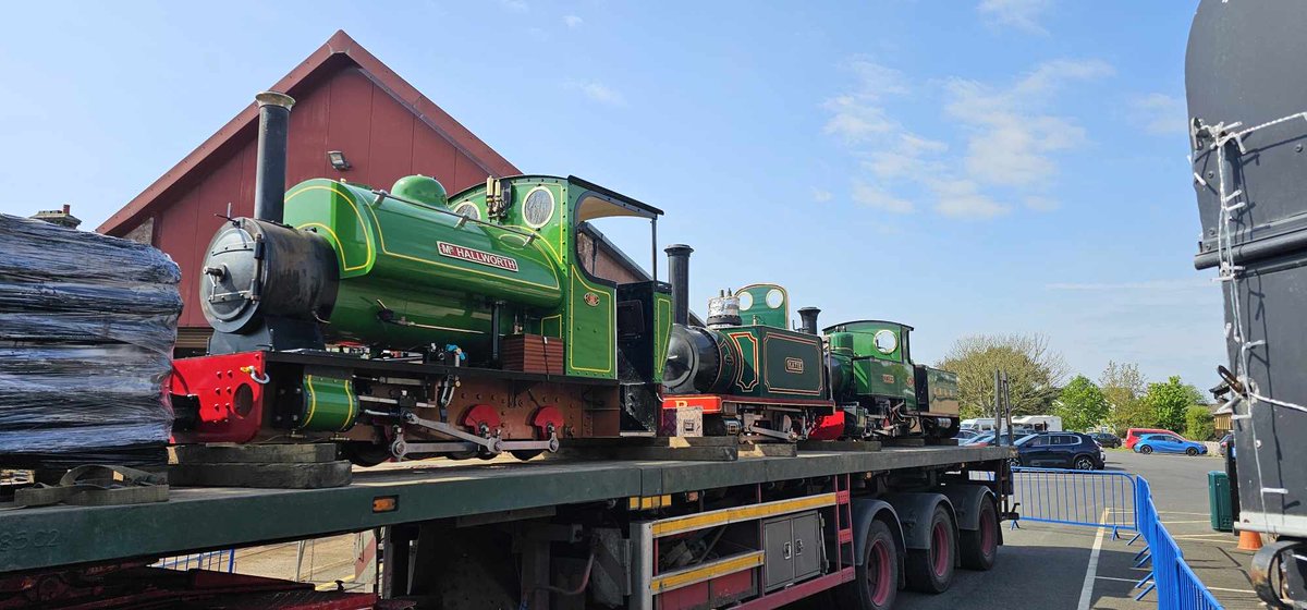 rersteam's tweet image. The gala's visiting engines have this afternoon made their way back down south. You may notice that they've got company on their journey... Katie! 🚂 💚 

Katie will be joining Mr Hallworth and St. Egwin at Perrgrove's Steam Gala on May 18th and 19th.  perrygrove.co.uk/event/steam-ga…
