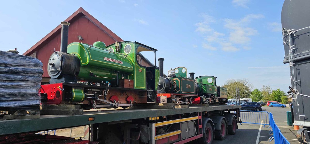 The gala's visiting engines have this afternoon made their way back down south. You may notice that they've got company on their journey... Katie! 🚂 💚 

Katie will be joining Mr Hallworth and St. Egwin at Perrgrove's Steam Gala on May 18th and 19th.  perrygrove.co.uk/event/steam-ga…