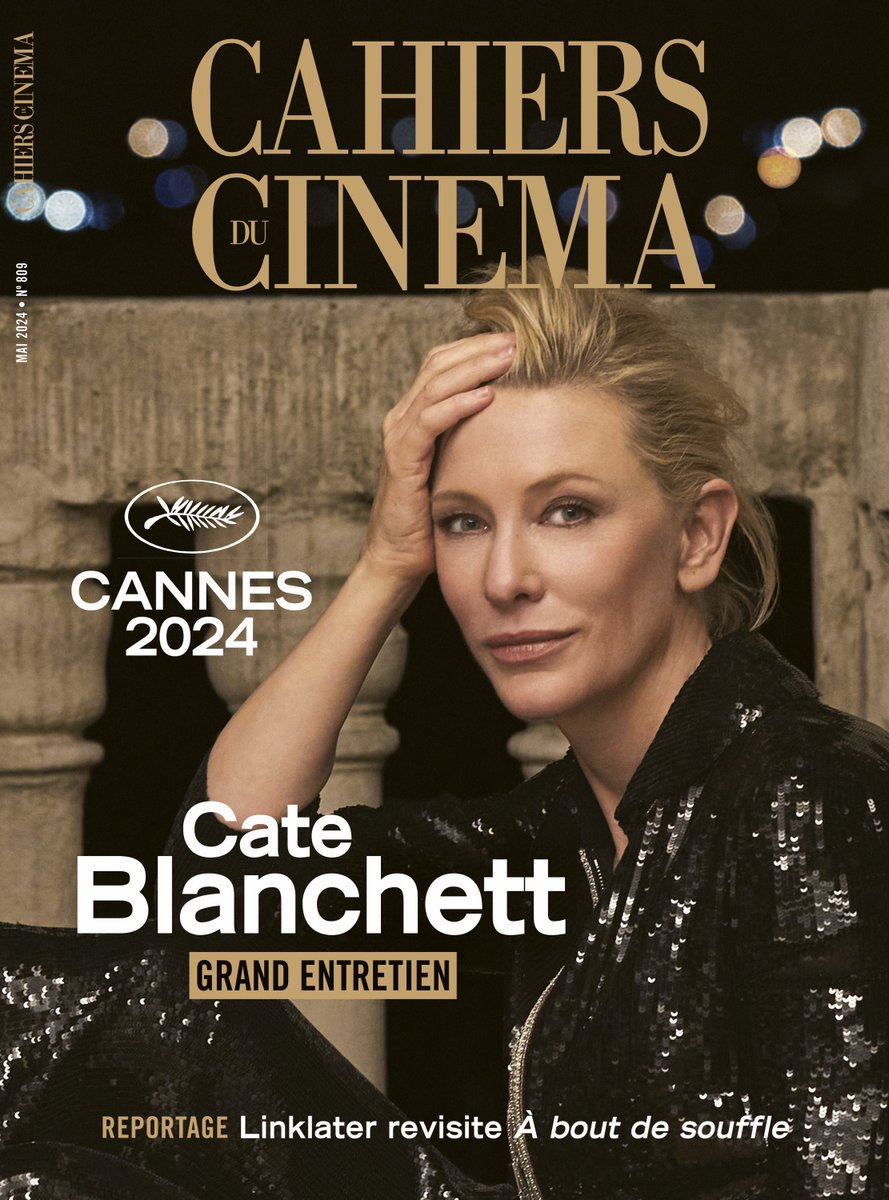 Cate Blanchett covers the May 2024 issue of Cahiers du Cinéma. RUMOURS (dir. by Guy Maddin, Evan Johnson, Galen Johnson) will premiere out of competition at #Cannes2024 The issue is out now: cate-blanchett.com/2024/05/07/cat…