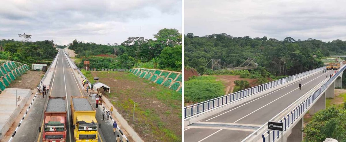 #Cameroon's @AfDB_Group-funded projects, incl Ketta-Djoum Road, linking it to #Congo, the Bamenda-Enugu Road & the Cross Rivers border bridge connecting it to #Nigeria are “radically changing the face of the [central African] region”: bit.ly/49OkSB7 #IntegrateAfrica