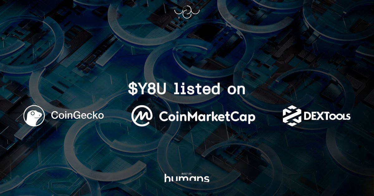 Listed on all big aggregators 🔥 $Y8U is listed on all big cryptocurrency aggregators @coingecko, @Coinmarketcap and @dextoolsapp Official Links 👇🏻 1️⃣Coingecko: coingecko.com/en/coins/y8u 2️⃣Coinmarketcap: coinmarketcap.com/currencies/y8u/ 3️⃣Dextools: t.ly/GZHsT