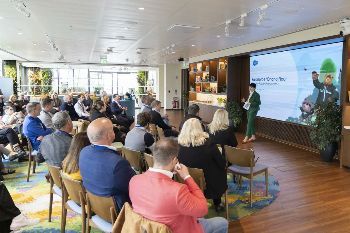 The Lord Mayor of Dublin was delighted to visit @salesforce Tower Dublin earlier as they open their Ohana Floors to the community for free to host charitable fundraisers, receptions, and special events that have a focus on humanitarian, social, educational,