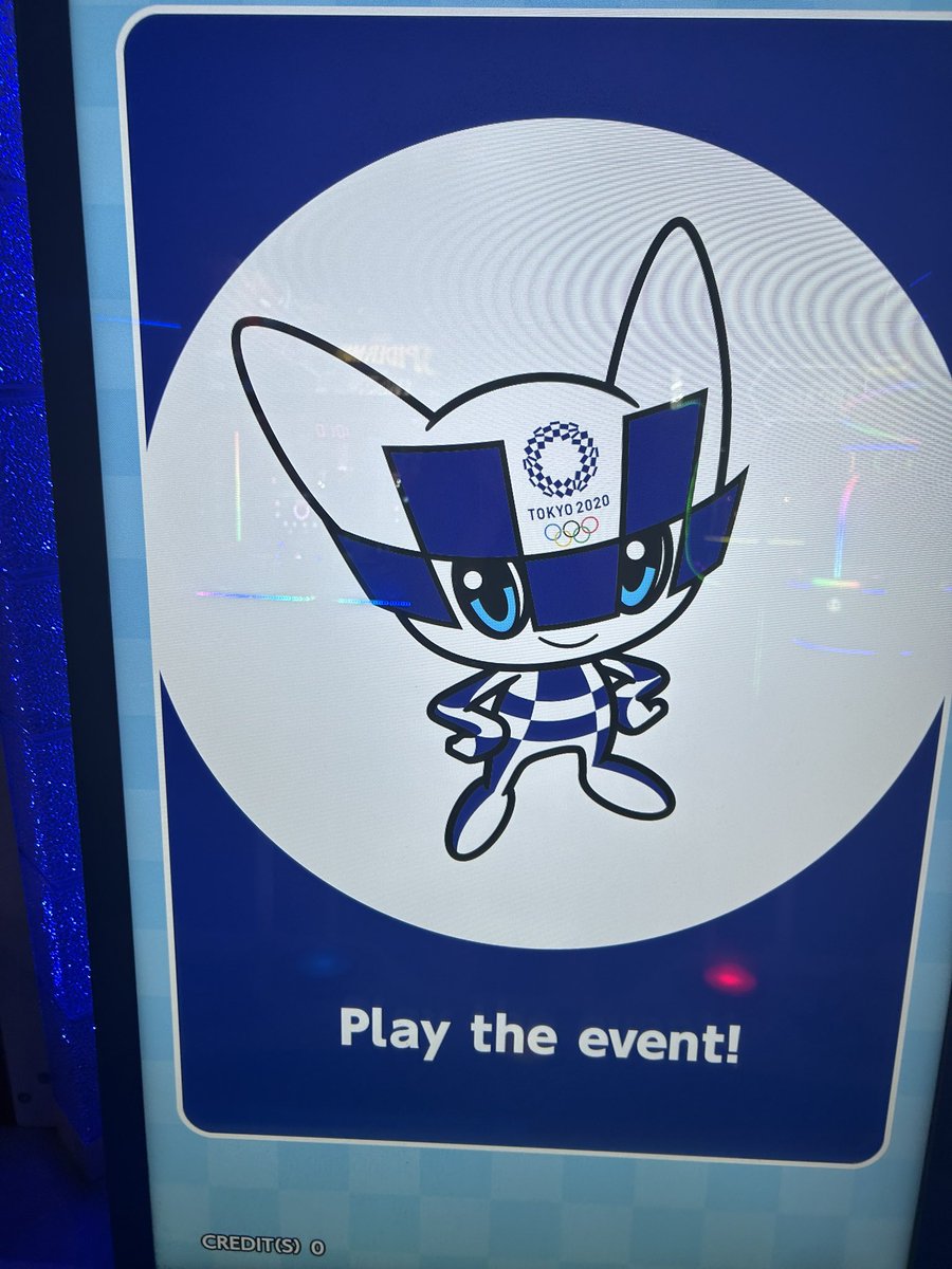 Spotted miraitowa in Dave and busters today #mascotverse #tokyo2020 #Olympic #olympicmascot