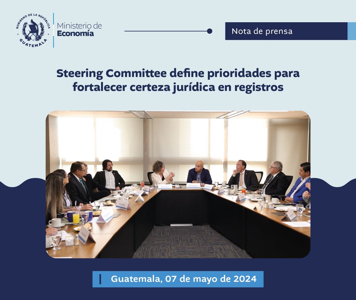 #NoticiasMineco 📰 Steering Committee define prioridades para fortalecer certeza jurídica en registros. Lee la nota completa aquí: 👉🌐🔗bit.ly/3weay84