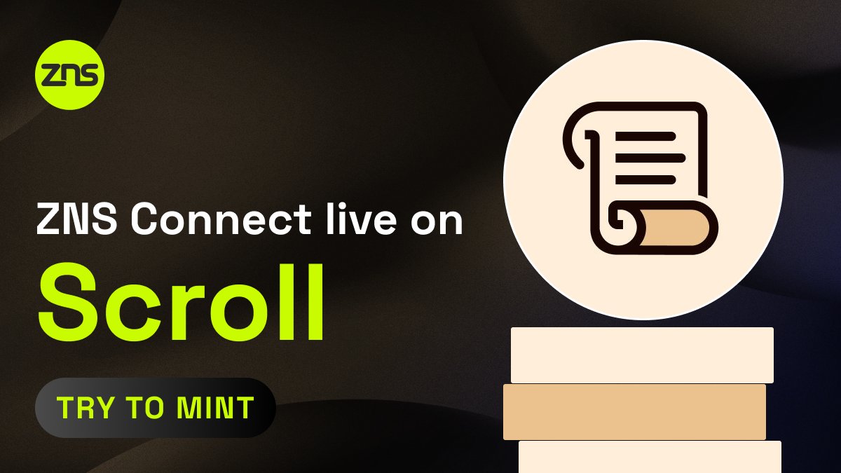 ZNS Connect is live on Scroll Network! 🚀 The @Scroll_ZKP team just rolled out the Bernoulli update, slashing fees by nearly 5 times! Now, the swap price is approximately $0.2. v3.znsconnect.io - mint domain and interact with Scroll explorer Did you know that Scroll…