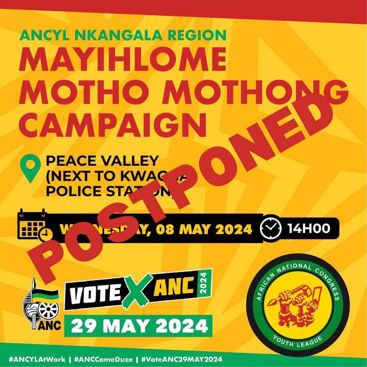 When Power Meets Power, The Lesser Power Must Bow 😅🔥 The Boys of @MYANC have Postponed their looting festival due to the #EFFCommunityMeetings Tomorrow! Banyise Wena TG @OmphileMaotwe Ba nyise nyi Ketapele! ✊🏾