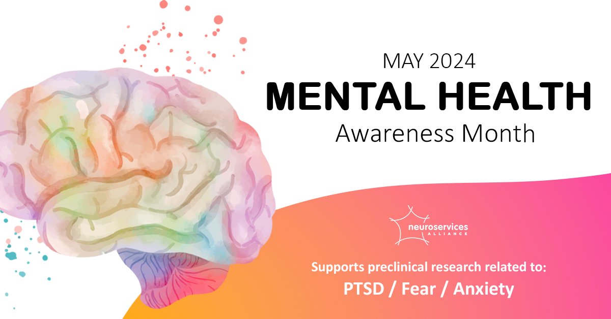 🧠 🎗 May is Mental Health Awareness Month. At Neuroservices-Alliance, our in vivo brain electrophysiology platform (OptoPath) aids PTSD research. Learn more: lnkd.in/gU6EnZCn #MentalHealthAwarenessMonth #PTSDResearch #DrugDiscovery #OptoPath