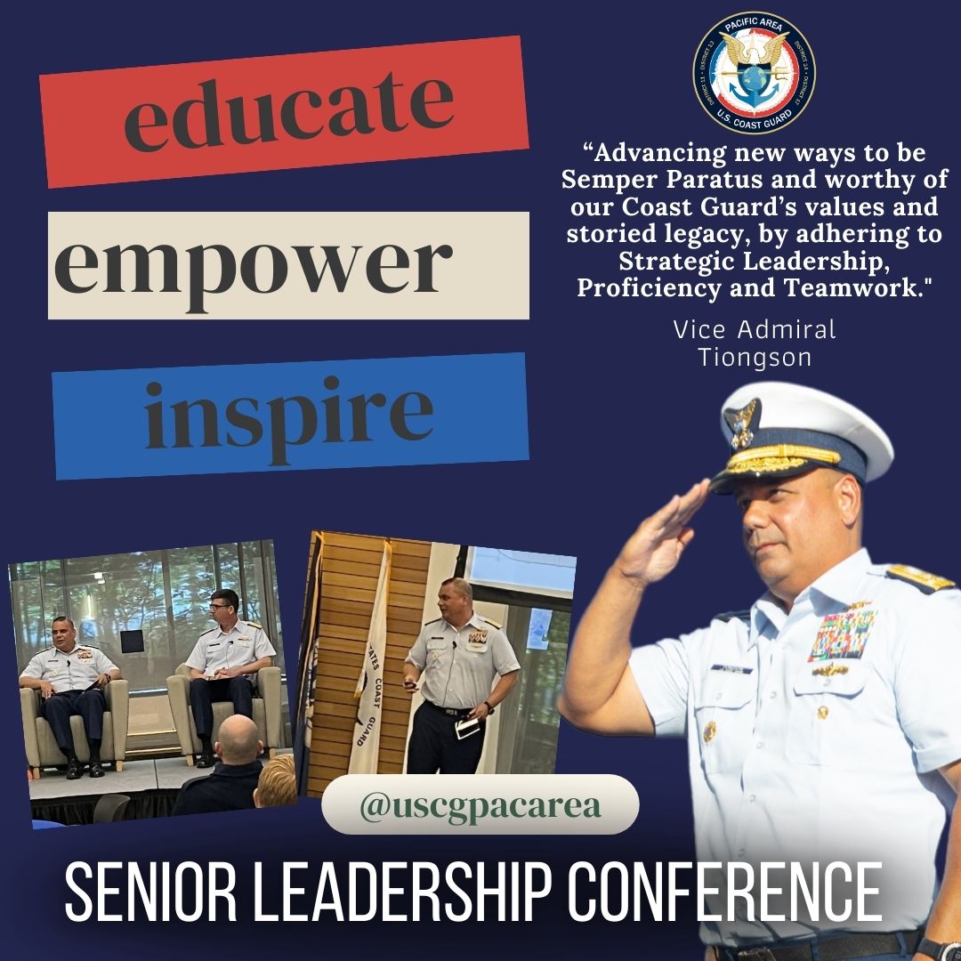 Last week, Vice Admiral Tiongson visited #USCG Headquarters to participate in the Senior Leadership Conference. There, senior leaders provided updates on operations and trusted partnerships. #USCoastGuard #USCG #Leadership