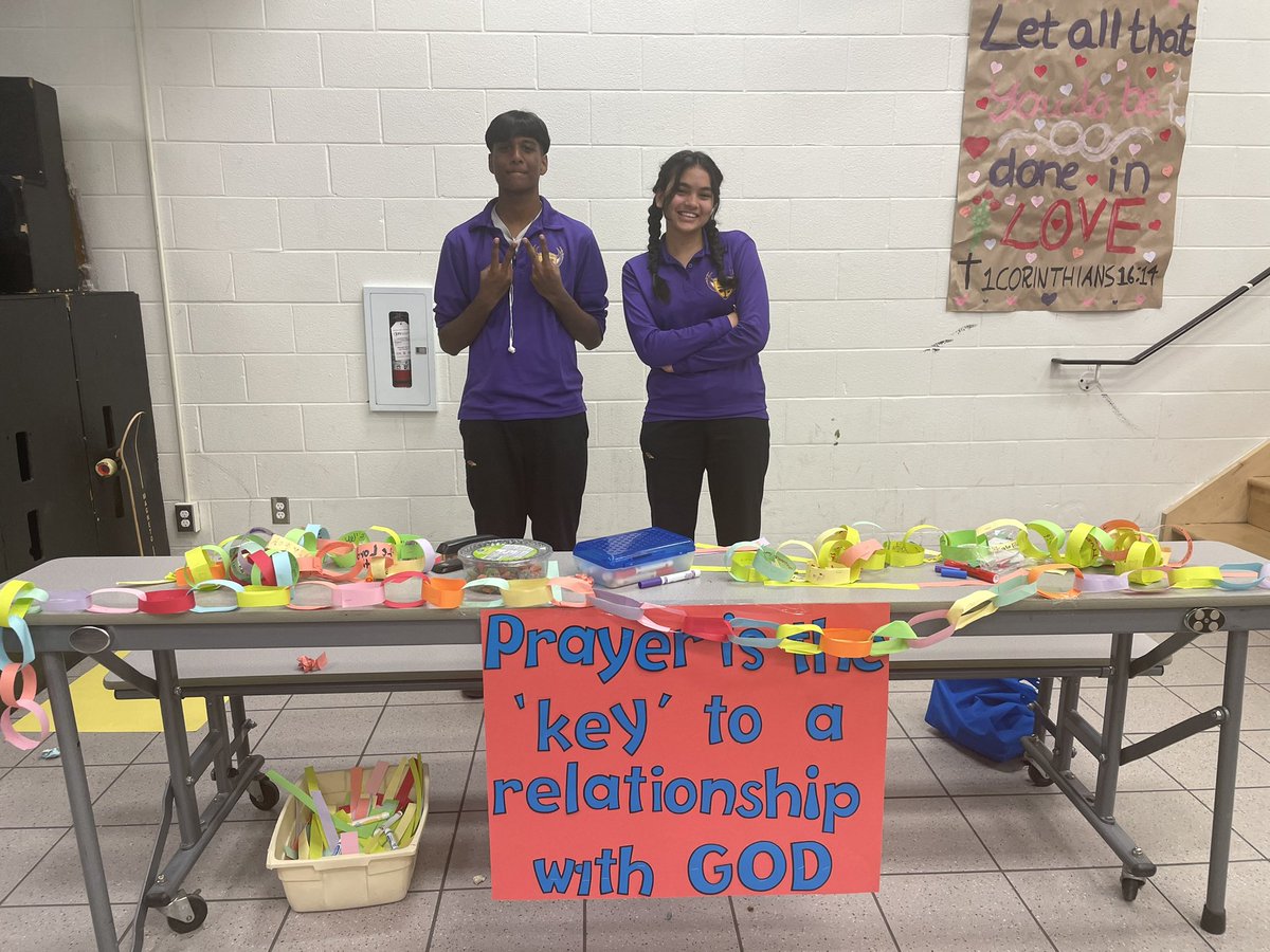 St. Roch Celebrating Catholic Education Week! “Prayer is the 🔑to a relationship with God” student participating in the prayer chain! ✝️