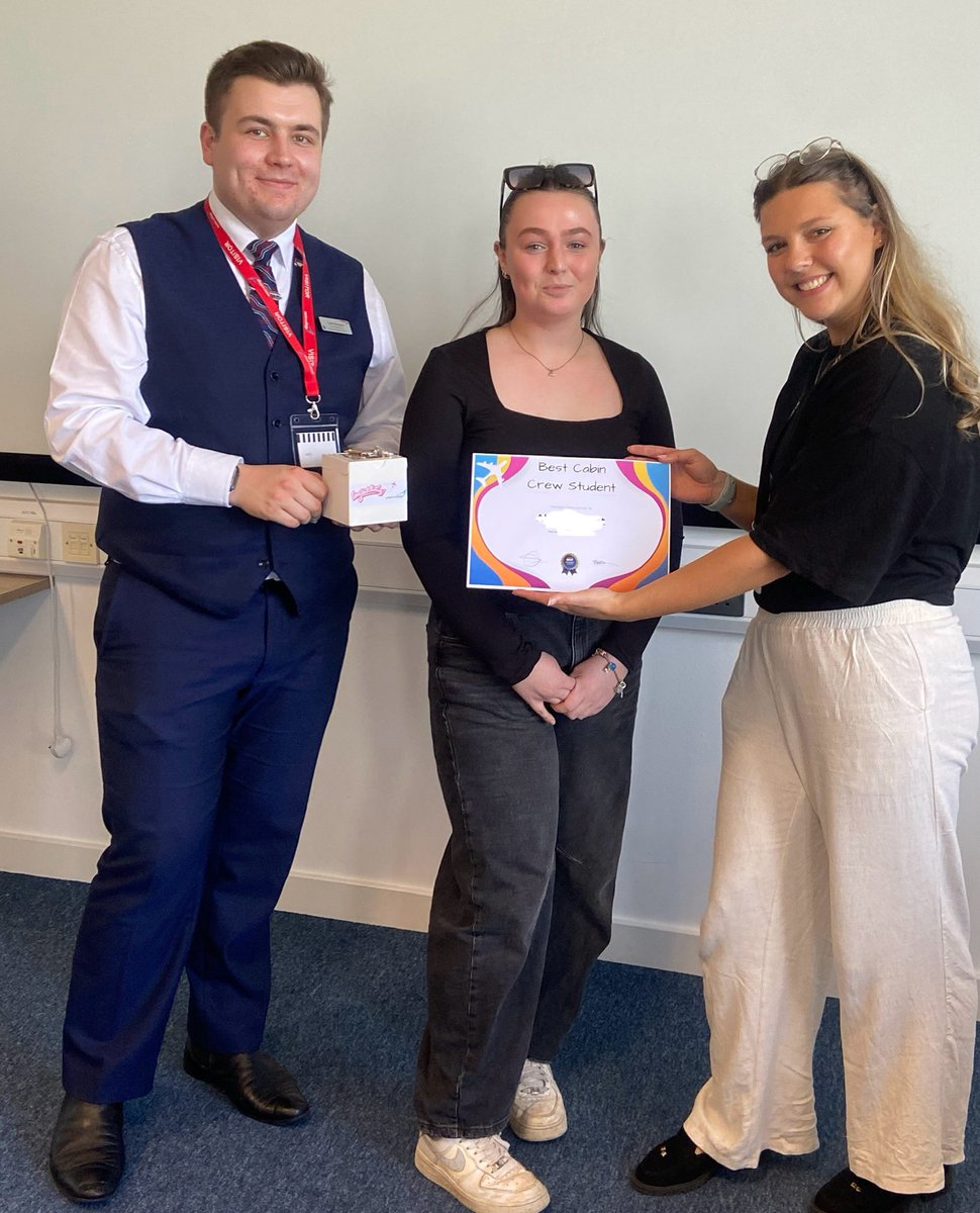 Today marked the final day for our Air Cabin Crew students. A funny and emotional afternoon with our special guest and ex student Luke from British Airways handing out the awards. We would like to wish them all the best in their future careers ✈️🌎🩷