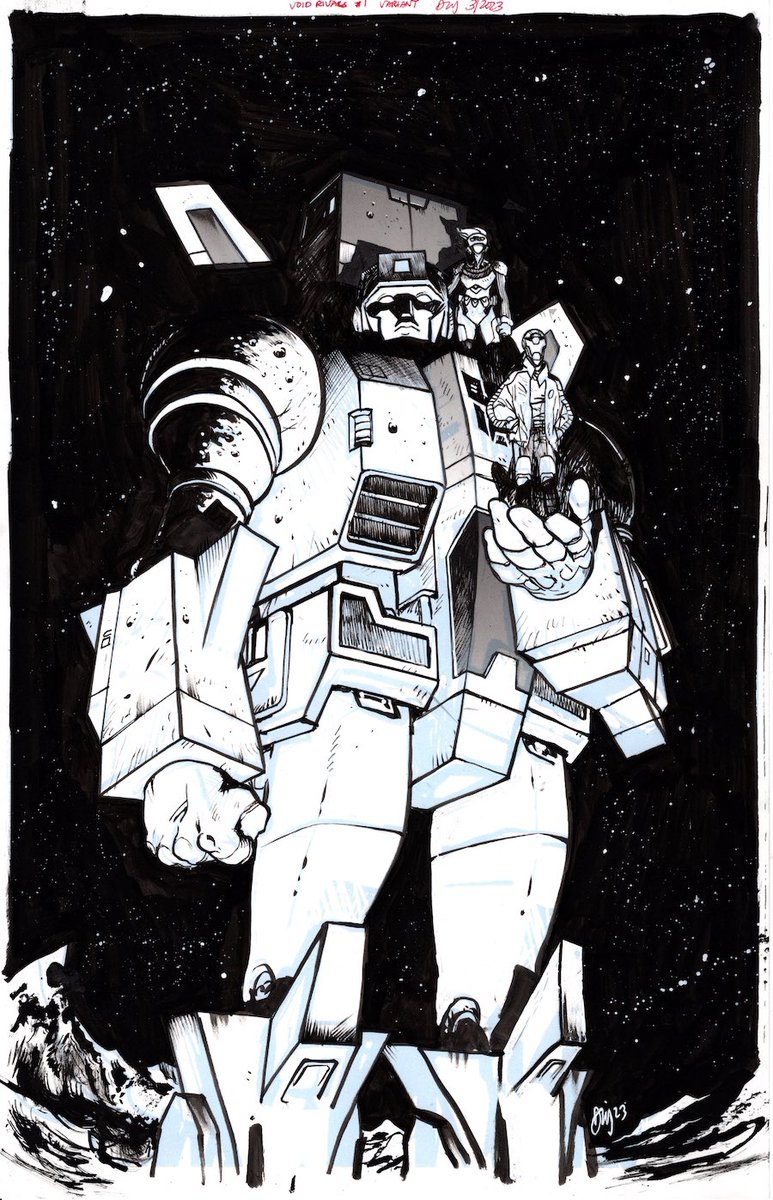VOID RIVALS #1 original art cover by @danielwarrenart…SOLD! The birthplace of the Energon Universe! We have all-new VOID RIVALS *and* Energon Universe art coming soon! Make sure to subscribe to our newsletter for all exclusive announcements/opportunities! felixcomicart.com