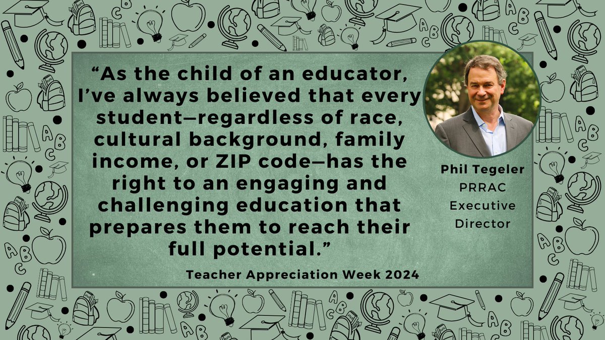 This #TeacherAppreciationWeek, our colleagues at NCSD and @PRRAC_DC wanted to lend their voices to show support and gratitude for our nation’s educators. Here’s what PRRAC’s @PhilTegeler has to say. #ThankATeacher #TeacherAppreciationWeek2024 #TAW24 @NEAToday @AFTunion @usedgov