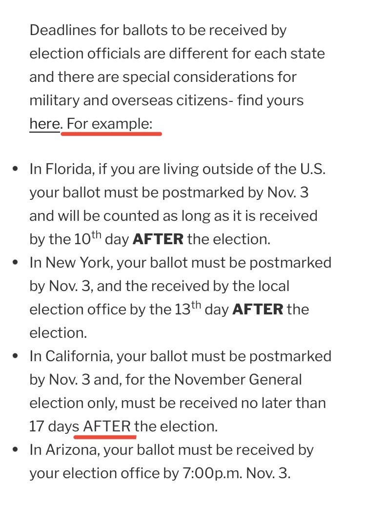 @VABVOX @EST_wtf And, Military voters have voted via absentee ballot since the U.S. Civil War, and those protections were CODIFIED in 1986 with the Uniform and Absentee Citizen Voting Act (UOCAVA).

Examples of different state’s voting requirements. 

NO ARISTOCRATS IN GOVERNMENT.
⬆️⬆️⬆️⬆️⬆️⬆️⬆️