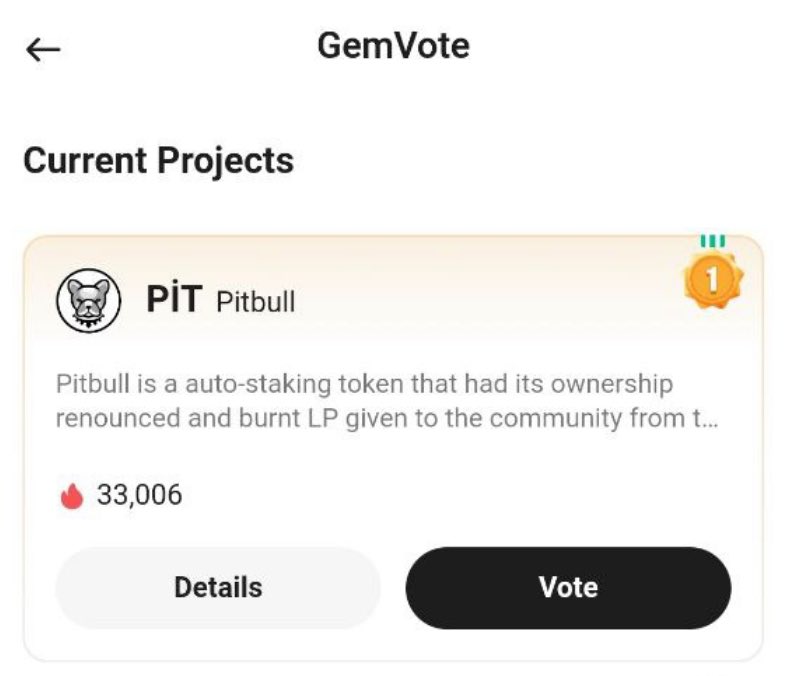 🥇 First spot for PIT, with 33,000 votes cast so far! Have YOU voted? Here’s how to do it 👇 1️⃣ Get a referral link (you can find one by joining our official TG group: t.me/Pitbull_BSC) 2️⃣ Download the #KuCoin app and register on it, using the ref. link; 3️⃣ Verify…