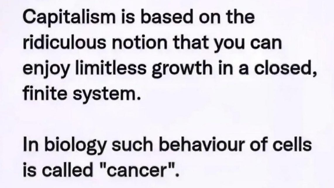Capitalism is cancer.
