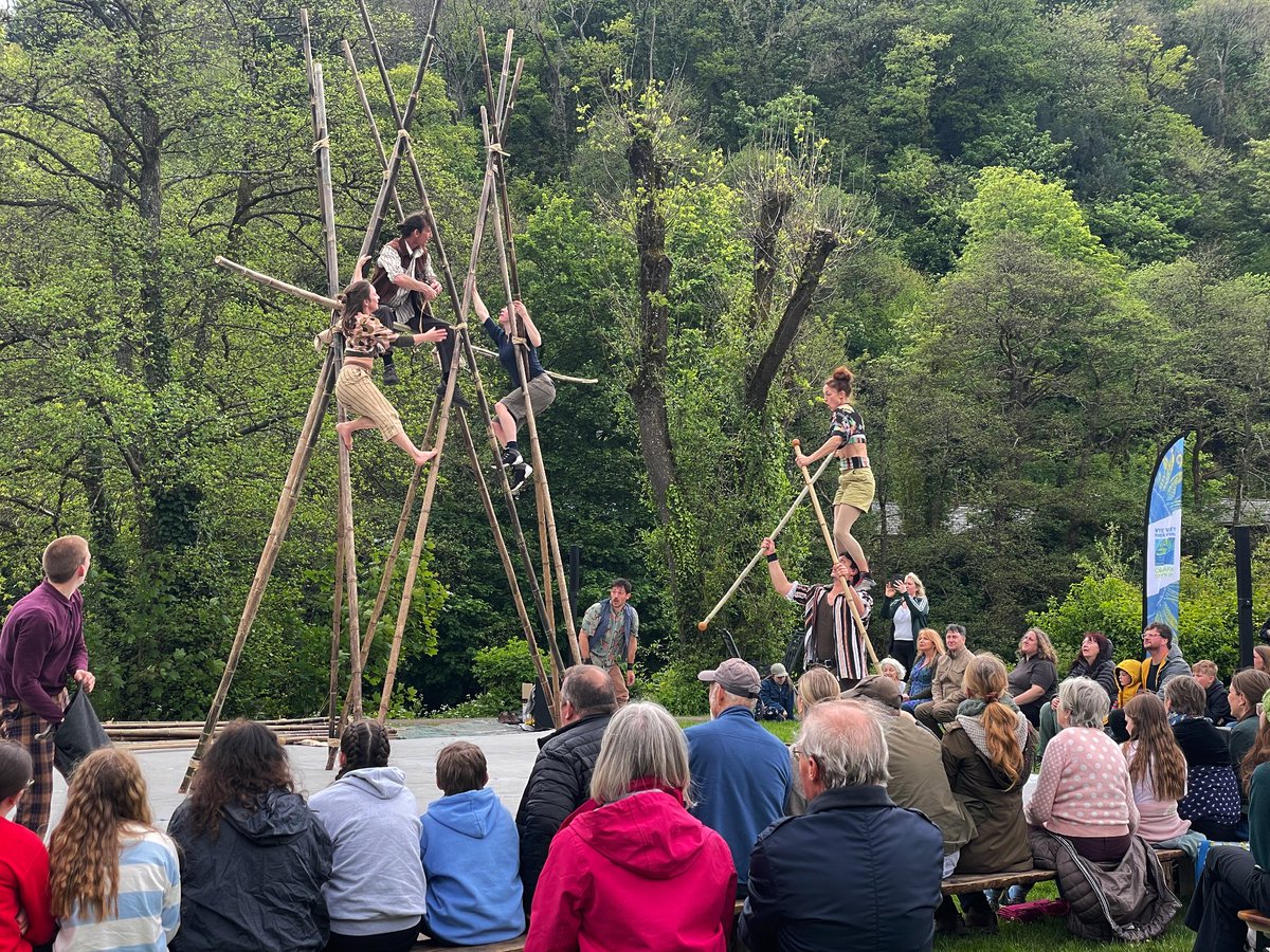 Thank you @WyeRiverFest 🏞️for hosting the first ever public preview performances of #BAMBOO 🌟 directed by @MishWeaver and produced by @NoFitState in partnership with @ImagineerUK and @OritAzaz, with an incredible group of performers and live music by @Insua_Perc 👏#ImagineBamboo
