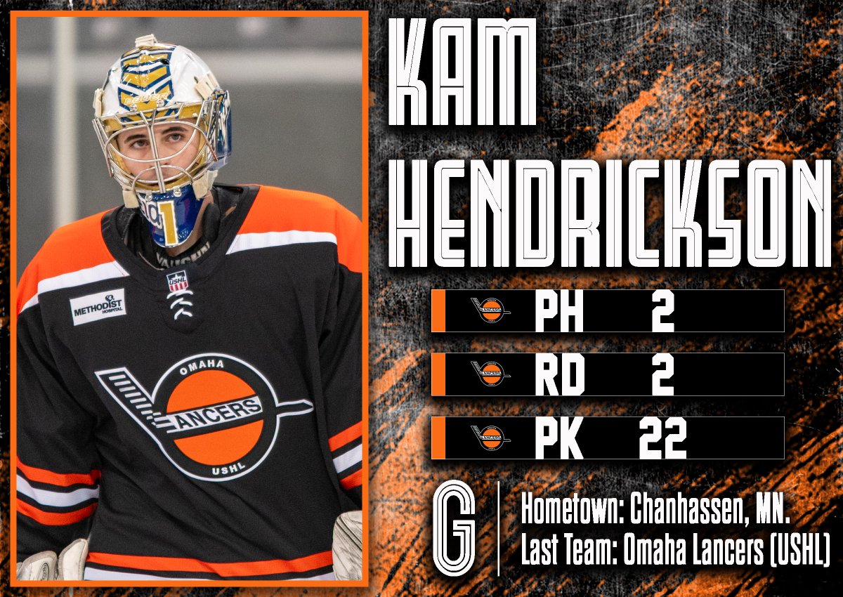 The Lancers are proud to select, Kam Hendrickson - 22nd overall in the 2nd round of the 2024 Phase II Draft! ⚔️🔥