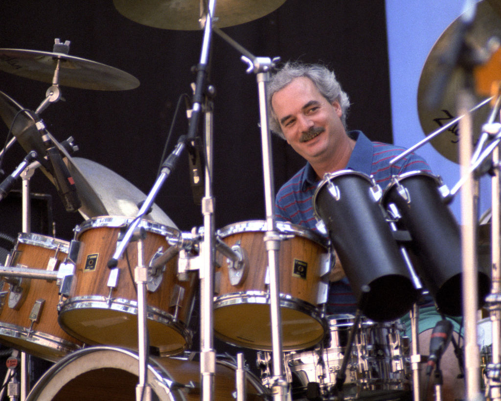 Happy birthday to the drum legend Bill Kreutzmann, seen here rocking with the @GratefulDead at the Greek Theater in Berkeley, CA on June 16, 1985 (Photo by Clayton Call/Redferns)