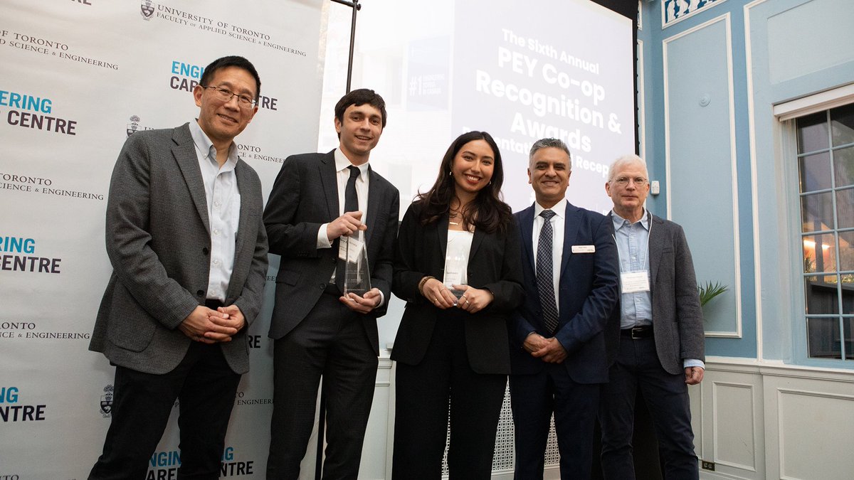 #ICYMI: Congratulations to the #UofTEngineering students, mentors and employers whose exceptional work was recognized at the Professional Experience Year Co-op Recognition and Awards Reception in April! Read more: uofteng.ca/etZ1iz