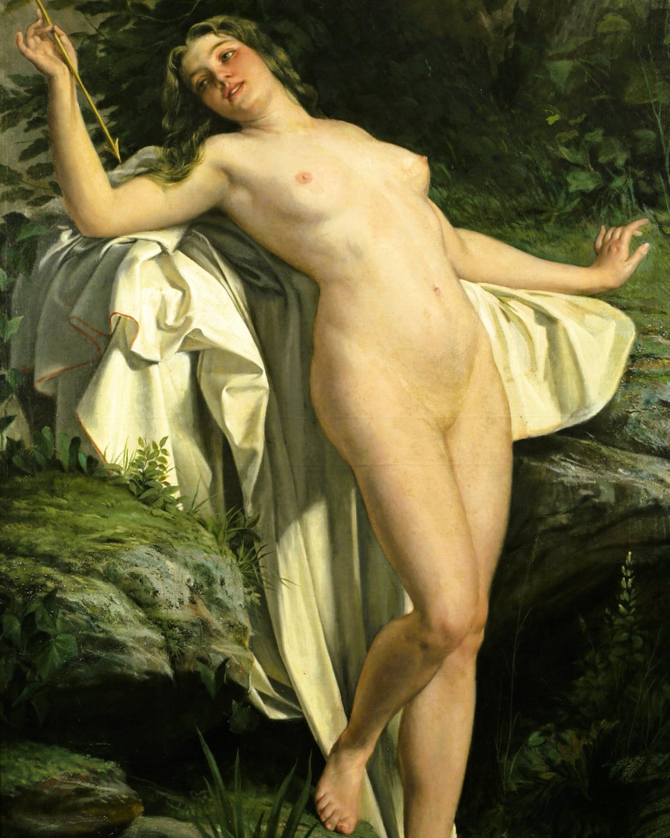 Diana At Her Bath. Alexandre Jacques Chantron. 🖌️🌹 (1842-1918) French Painter, Mythology.