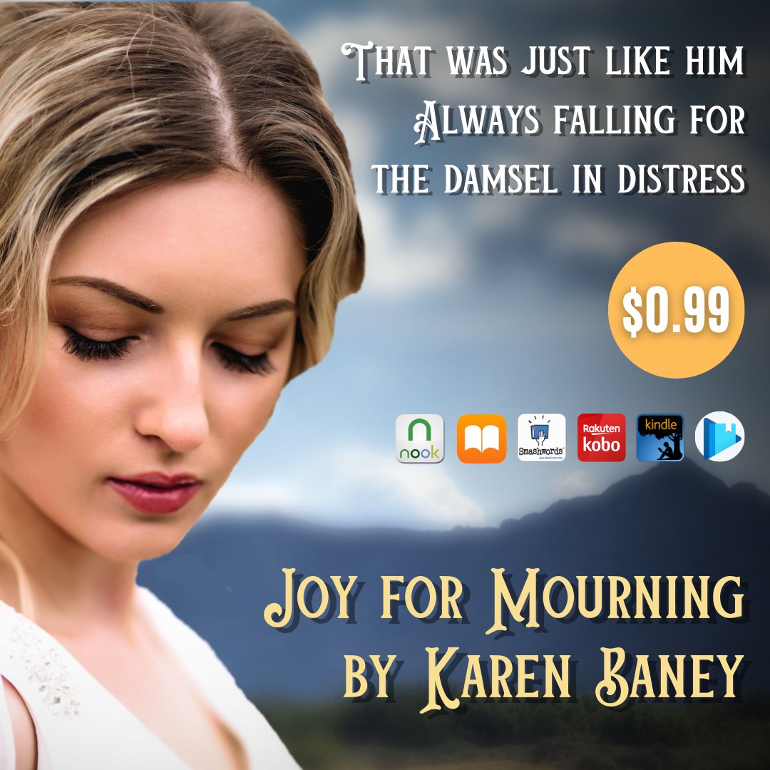 Joy for Mourning (Desert Manna Book 2) by Karen Baney On Sale for a Limited Time Amazon, Nook, Kobo, GooglePlay, and more retailers karenbaney.com/desert-manna-s… forced proximity, enemies-to-sweethearts romance, single father romance #christianromance #historicalromance