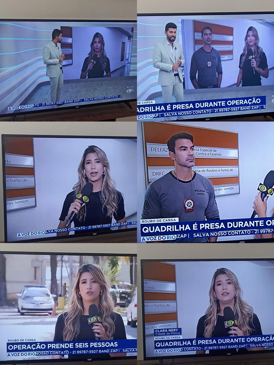 LuizEduardo131's tweet photo. A repórter @clarapnery Clara Nery hoje no telejornal A Voz do Rio com Wagner Montes Filho. https://t.co/pBC4c0tKrY