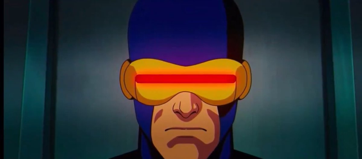 Cyclops in his classic blue suit. #XMen97