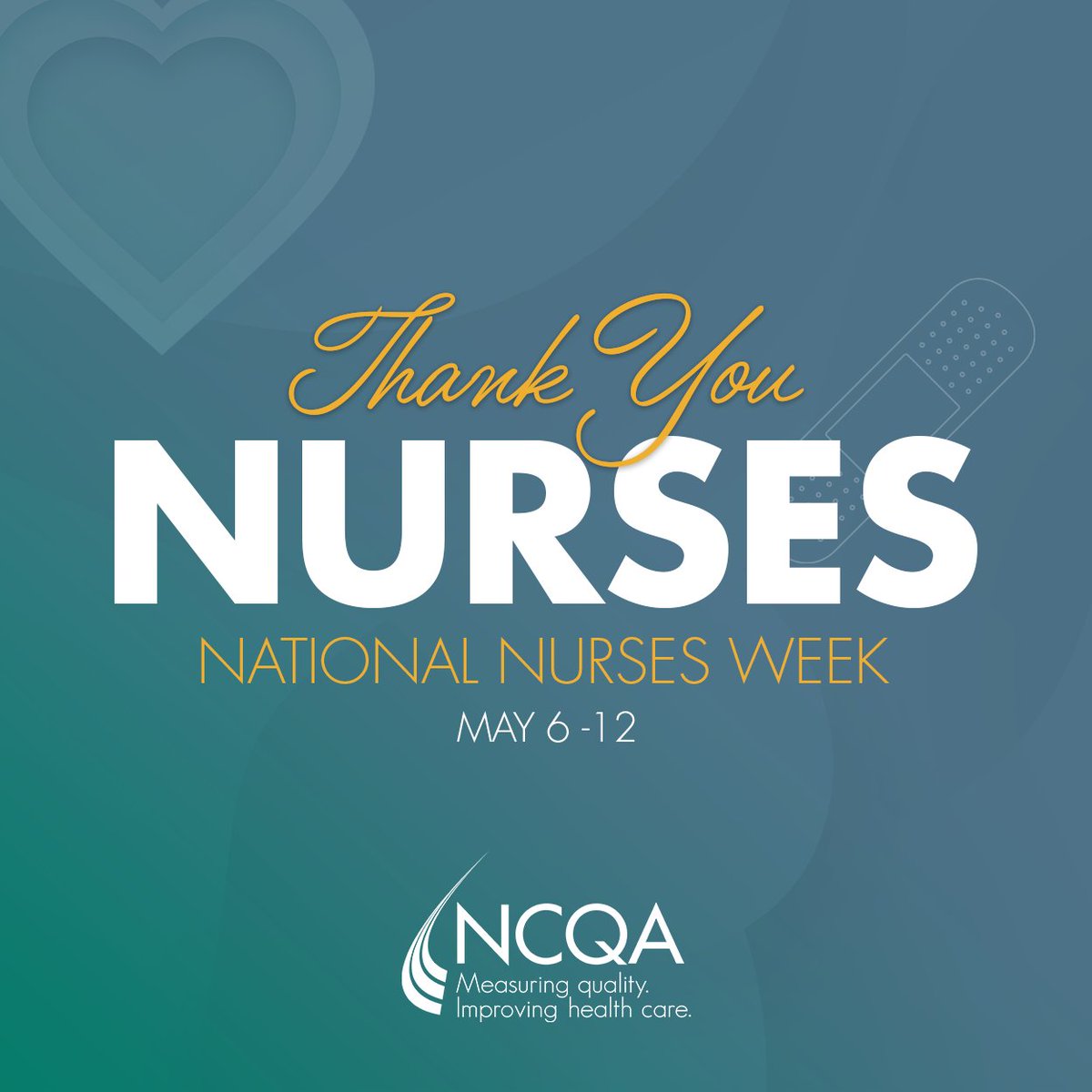 'Hospitals are dependent on the dedication of nurses.' - @PeggyNCQA, President

#NCQA would like to thank all nurses across the country for the impact that they make in patient's' lives every day. They are truly the heart of healthcare. #NationalNursesWeek #HealthEquity