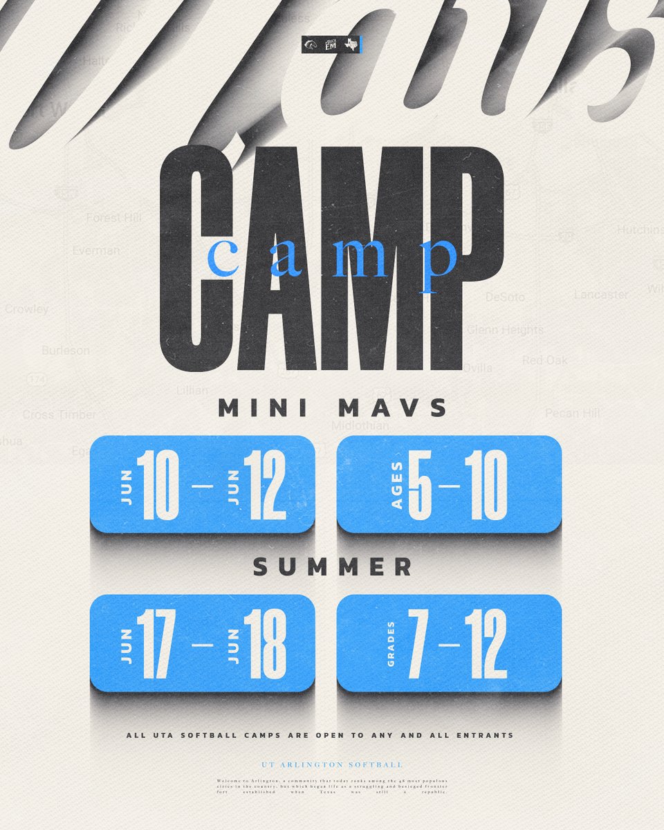 𝟐𝟎𝟐𝟒 𝐒𝐔𝐌𝐌𝐄𝐑 𝐂𝐀𝐌𝐏𝐒 Summer is almost here! And we've got ✌ for you! Register Now ⤵ 🔗: utamavs.us/softballcamp #BuckEm🐎