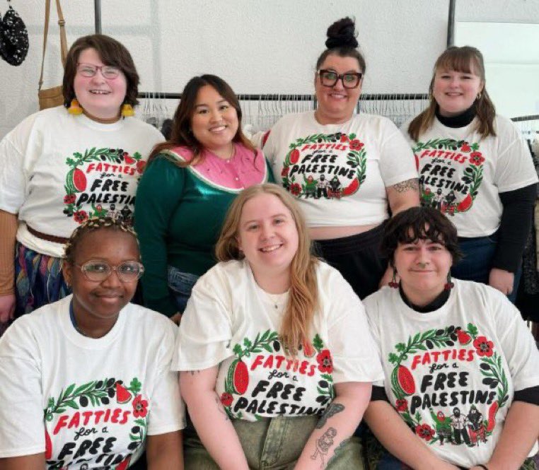 These women are from the ‘Fatties for a Free Palestine’ advocacy group.