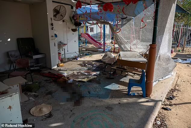 This is a kindergarten in Kibbutz Be’eri, Israel. Exactly 7 months ago this children’s nursery was turned into a scene from a horror movie. On October 7th Hamas gunmen stormed the building, riddling the walls with bullets. The floor was covered in drag marks of blood,…