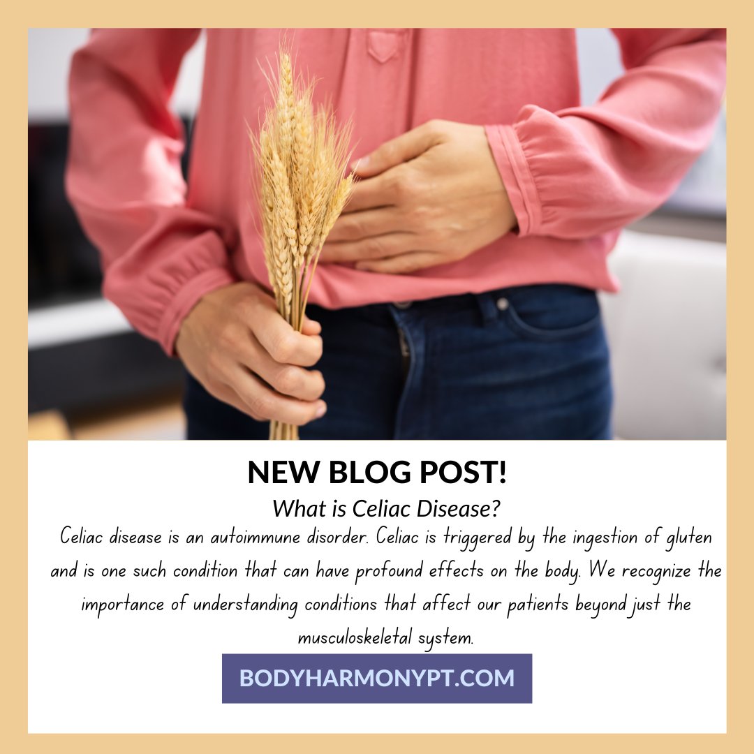 This means addressing not only the physical symptoms but also the dietary and lifestyle factors that can impact them. bodyharmonypt.com/what-is-celiac… #celiac #glutenfree #nogluten #inflammation #physicaltherapy #chronicdisease #chronicpain #chronicinflammation #musclepain #jointpain