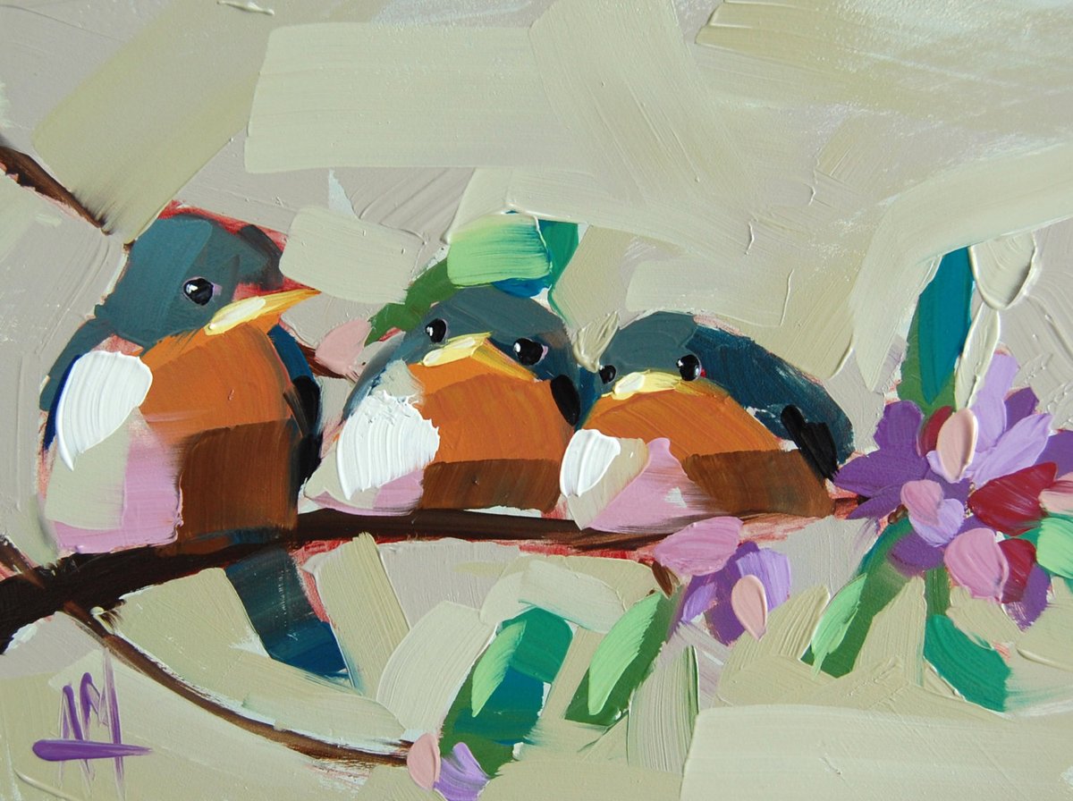 🐦‍⬛ Tres ocells - Angela Moulton (contemp.)