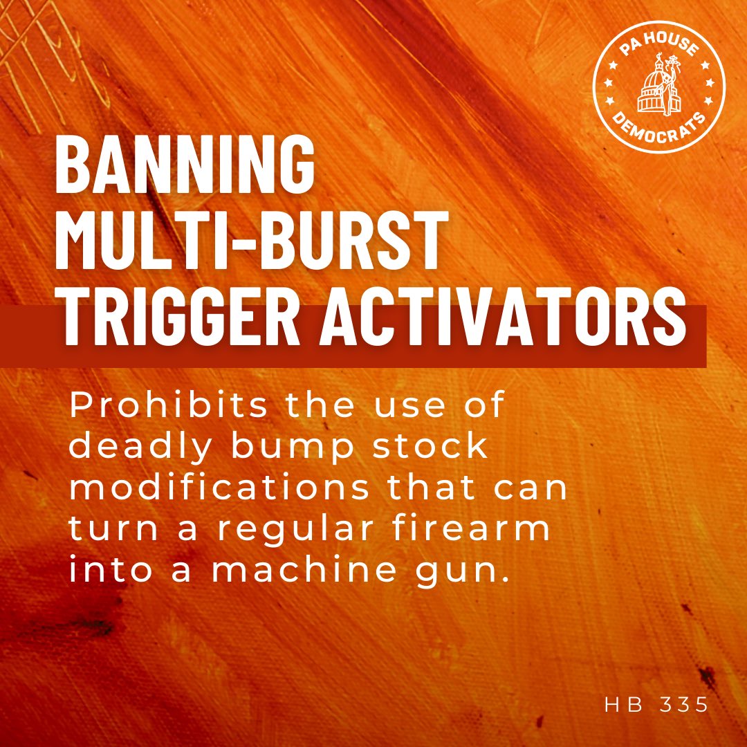In session today, I voted yes on HB335. Bump stocks and multi-burst trigger activators turn legal guns into essentially machine guns. They’re not used by hunters or target shooters. They don’t belong on our streets. The bill was one vote short of passing.