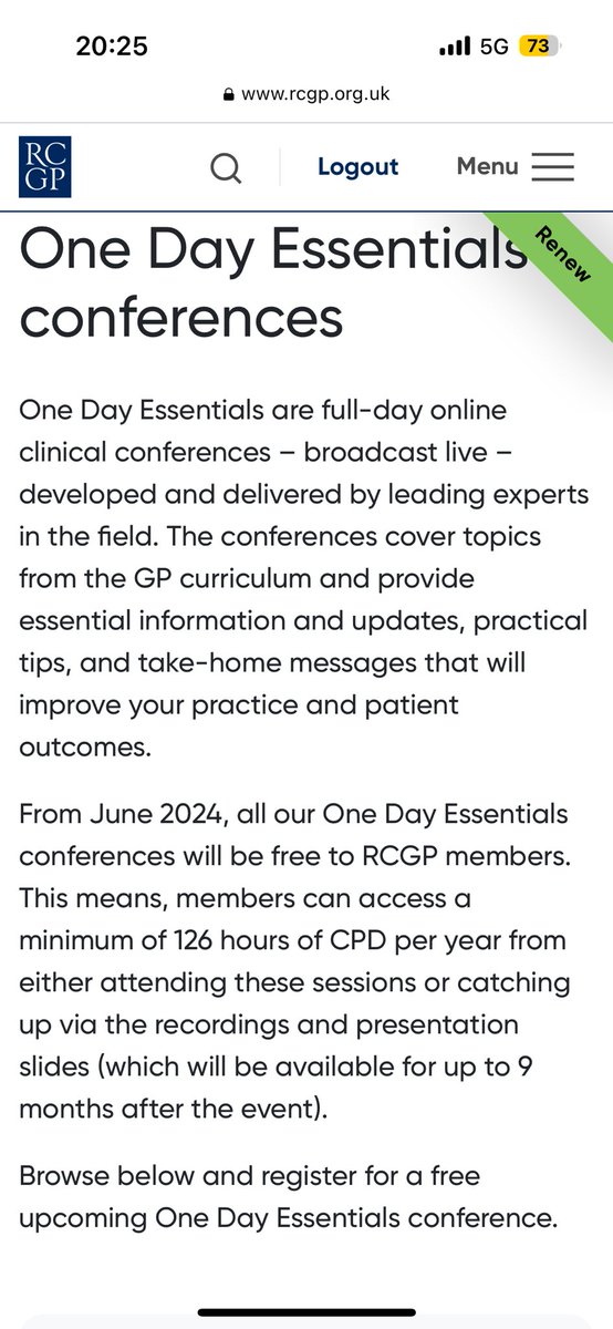 Great news @rcgp @KamilaRCGP @VictoriaTzB all our excellent one day essentials will be free to all members from next month #meded #CPD @rvautrey