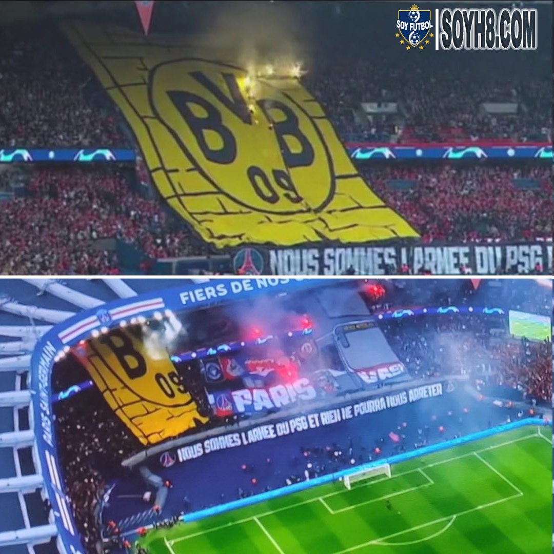 😱 Los ultras del PSG “rompen” el muro amarillo BVB en la previa del partido 🧨

📺 Gracias a @SoyFutbol8

🔵 PSG 0-0 Dortmund 🟡| Bendita Champions Semifinal Vuelta (GLOBAL 0-1) 📲 Siga la transmisión | 🔴 ¡EN VIVO! ⤵️
soyh8.com/psg-vs-dortmun…