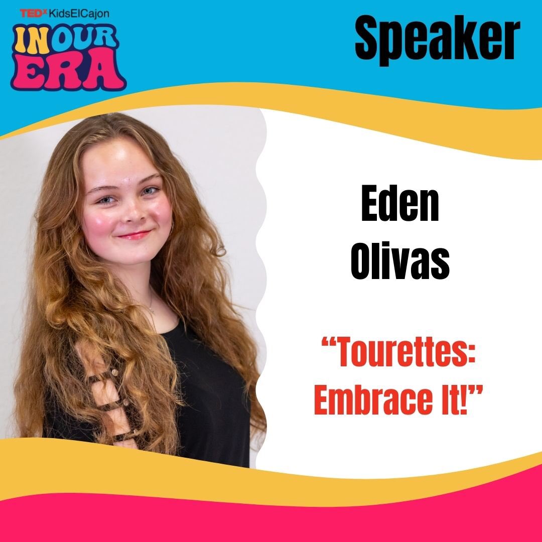 Join us THIS Saturday for Eden’s talk ‘Tourettes: Embrace It’. Session 3: In Our Self-Awareness
@FlyingHillsFAME 
#inourtedxera  #tedx #TEDEd #studentvoice #studenttalks #fyp #foryoupage