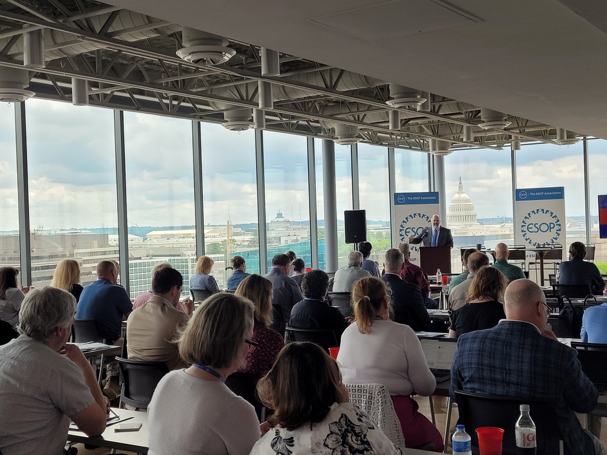 Welcome to the start of #TEANational24! @ESOPAssociation CEO @JamesJBonham kicks things off with Advocacy Academy, as participants also get to enjoy the sweet Capitol view from TEA HQ!