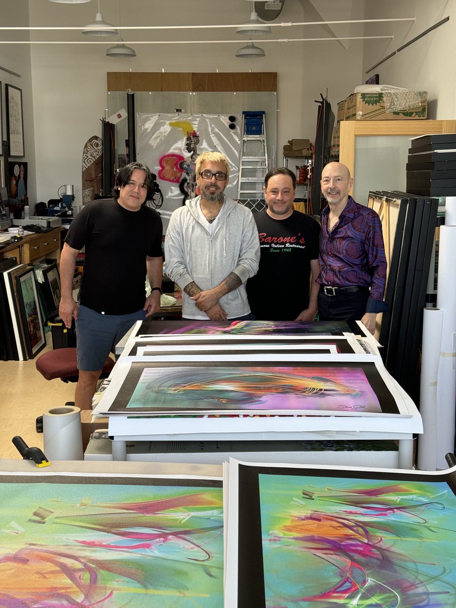 While recently in L.A. I spent an afternoon with SceneFour signing canvases from my new art collection PATTERNS & CODES! stevesmithdrumart.com