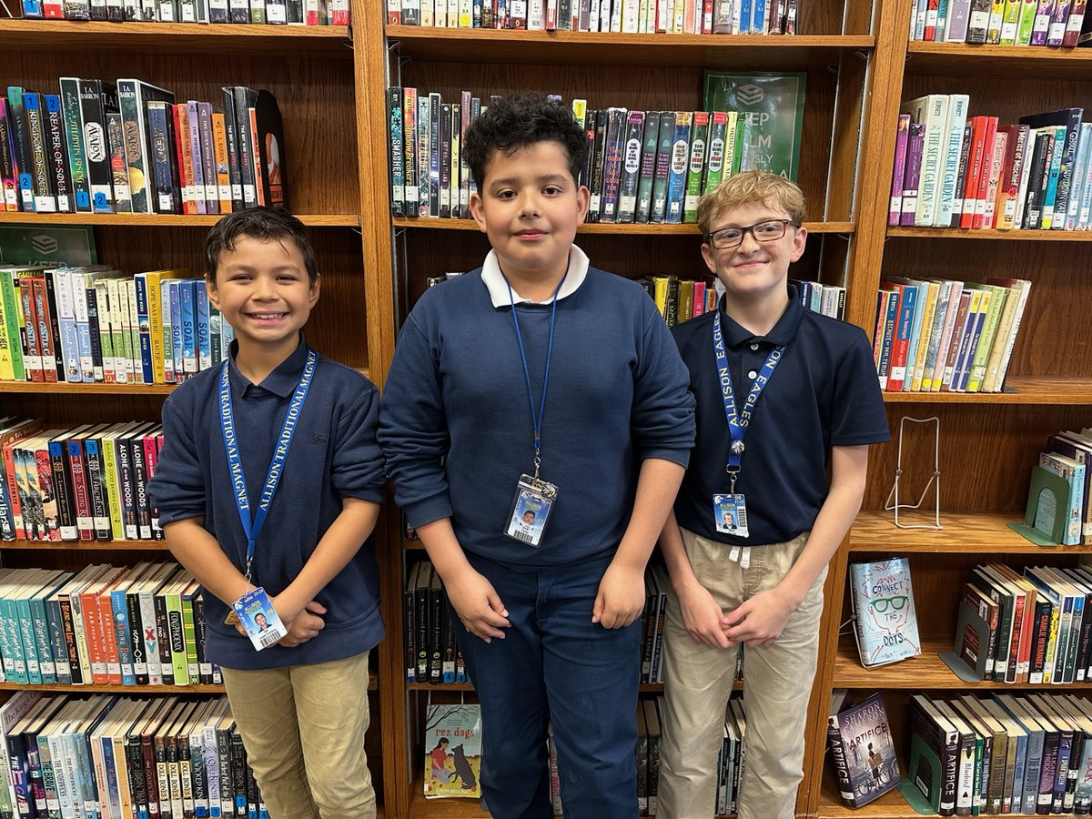 Earlier this week, we celebrated the April winners of the Student of the Month Award!

🦅6th – Isai Lopez Cardona
🦅7th – Erick Torres
🦅8th – Miles Montiel

These students are excellent examples of our Allison SOAR values!
#Allison259FutureFocused #WPSproud