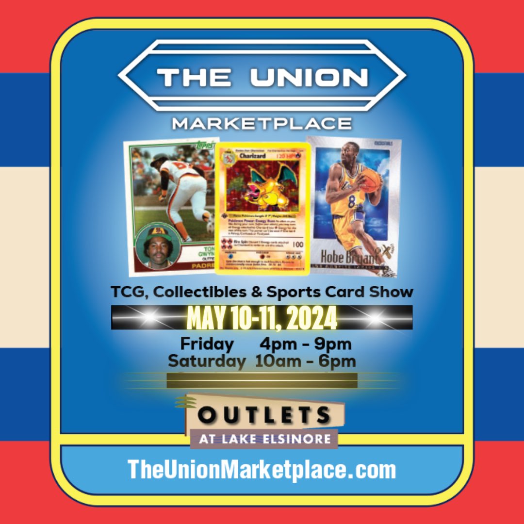 TheUnionMarket1's tweet photo. Join TUM May 10-11, The Outlets at Lake Elsinore for an awesome collectors experience. For more info please visit: https://t.co/BrVknE3Uc5 https://t.co/ZoxDl4pvrU