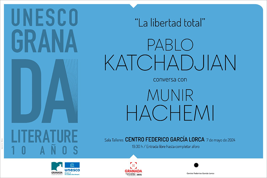 ¡Atención! A las 19:30 el escritor argentino Pablo Katchadjian conversa con Munir Hachemi en el @CentroFGL 'La libertad total'. Entrada libre hasta completar aforo.