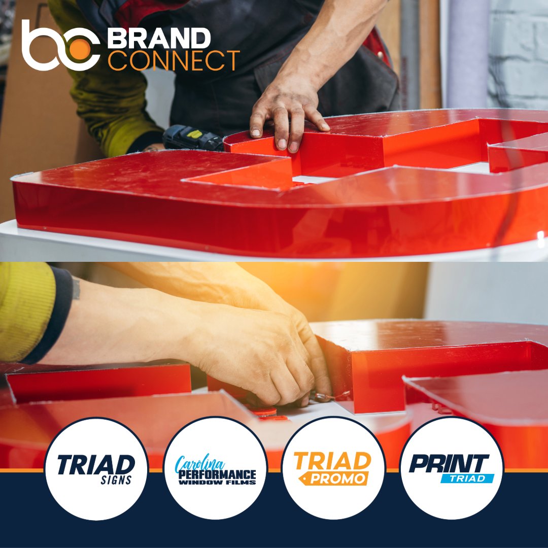 brandconnectNC's tweet image. Curious about eye-catching signs? 🤔 We can tell you that it's more than just paint on a board. Visit our Burlington facility to see how the team crafts signage with care and creativity, making sure your business stands out! #SignCraftsmanship #TriadSigns