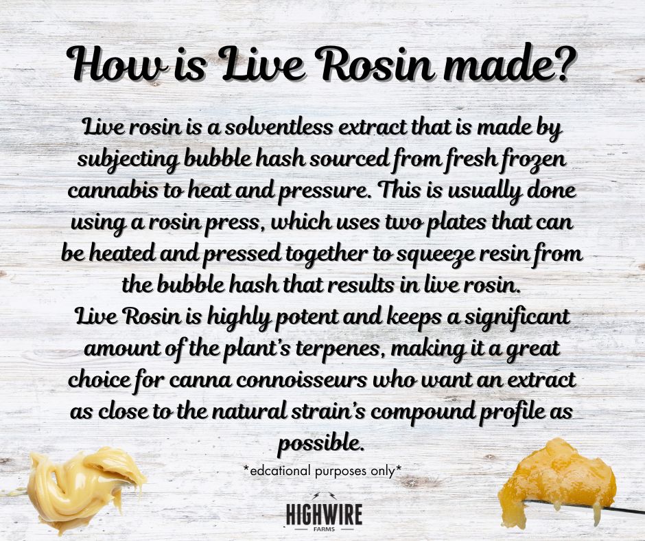 How is Live Rosin made? Let's find out!
Check out our Facebook for more in depth learning! 
Every post is educational so you know more about what you're getting! 
Link in Bio 
*21+*
#coldwater #Michigan #CannabisCommunity #liverosin