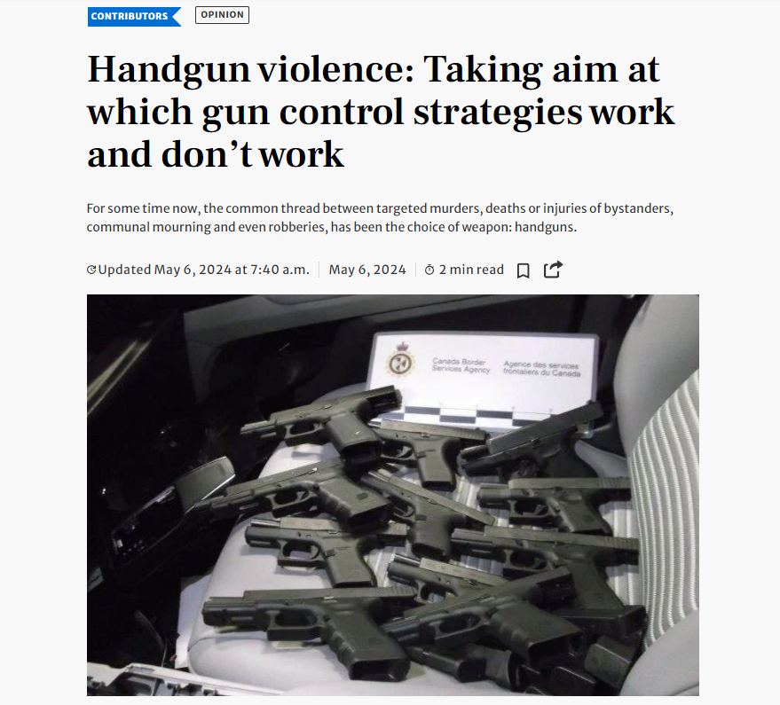 “At large, Canada’s #guncontrol strategy levies restrictions on legal gun ownership to reduce the availability of guns that could be stolen or illegally sold. Theoretically, this strategy of restriction is where handgun bans pull from, again, targeting legal owners with…