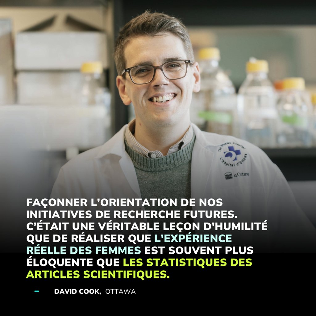 La pertinence, l’importance et l’impact de la recherche peuvent être améliorés par l’expérience des membres de notre communauté. Le programme des Patientes partenaires en recherche de COC s’intéresse au point de vue des personnes touchées par la maladie. ovairecanada.org/patientes-part…