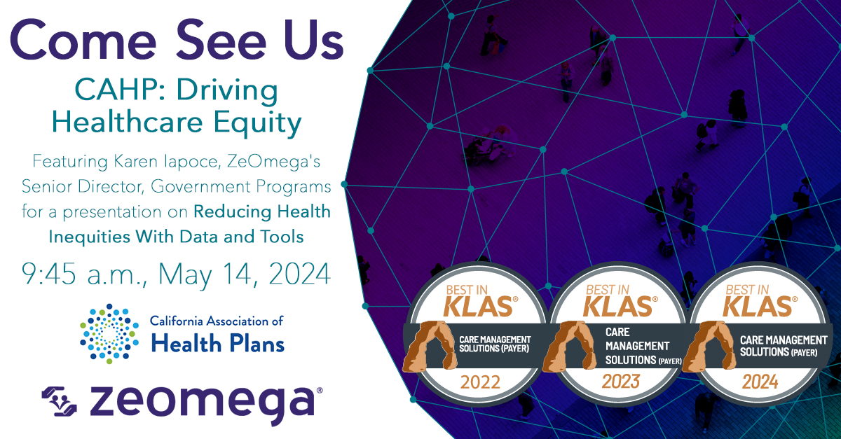 Attending the #CAHP Seminar in LA next week? Don’t forget to listen in as ZeOmega leader Karen Iapoce discusses #healthequity, #data tracking, and useful tools for closing #caregaps at the event! 👀 👀